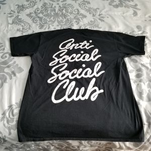 Anti Social Social Club Cursive Tee Black Size M